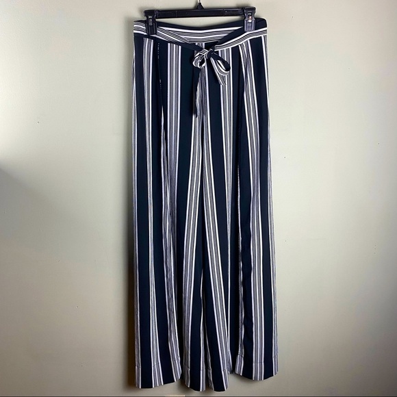 I Jeans‎ By Buffalo: Striped Side Leg Flowy Beach Pants Tie Front Slit Size 4 - Picture 1 of 5